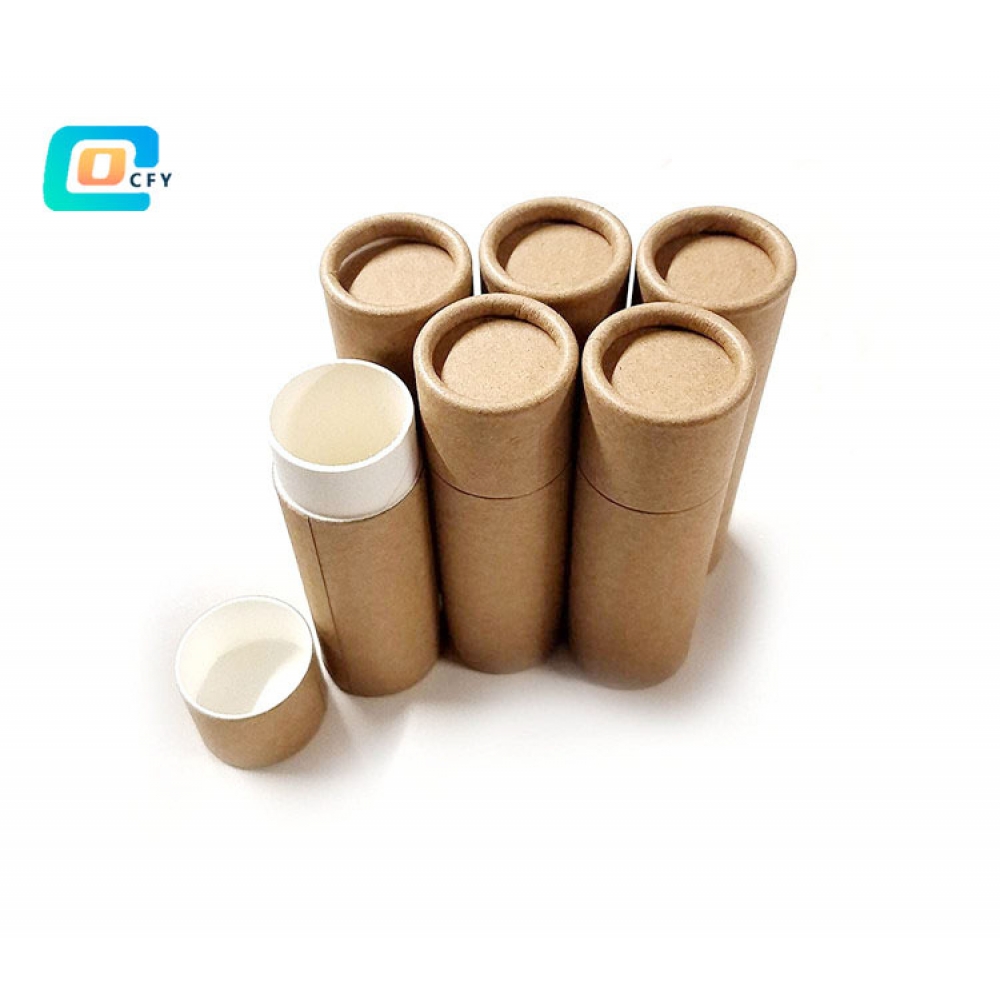 Custom design push up paper tubes with packaging tube cartoon for lip balm deodorant paper tube