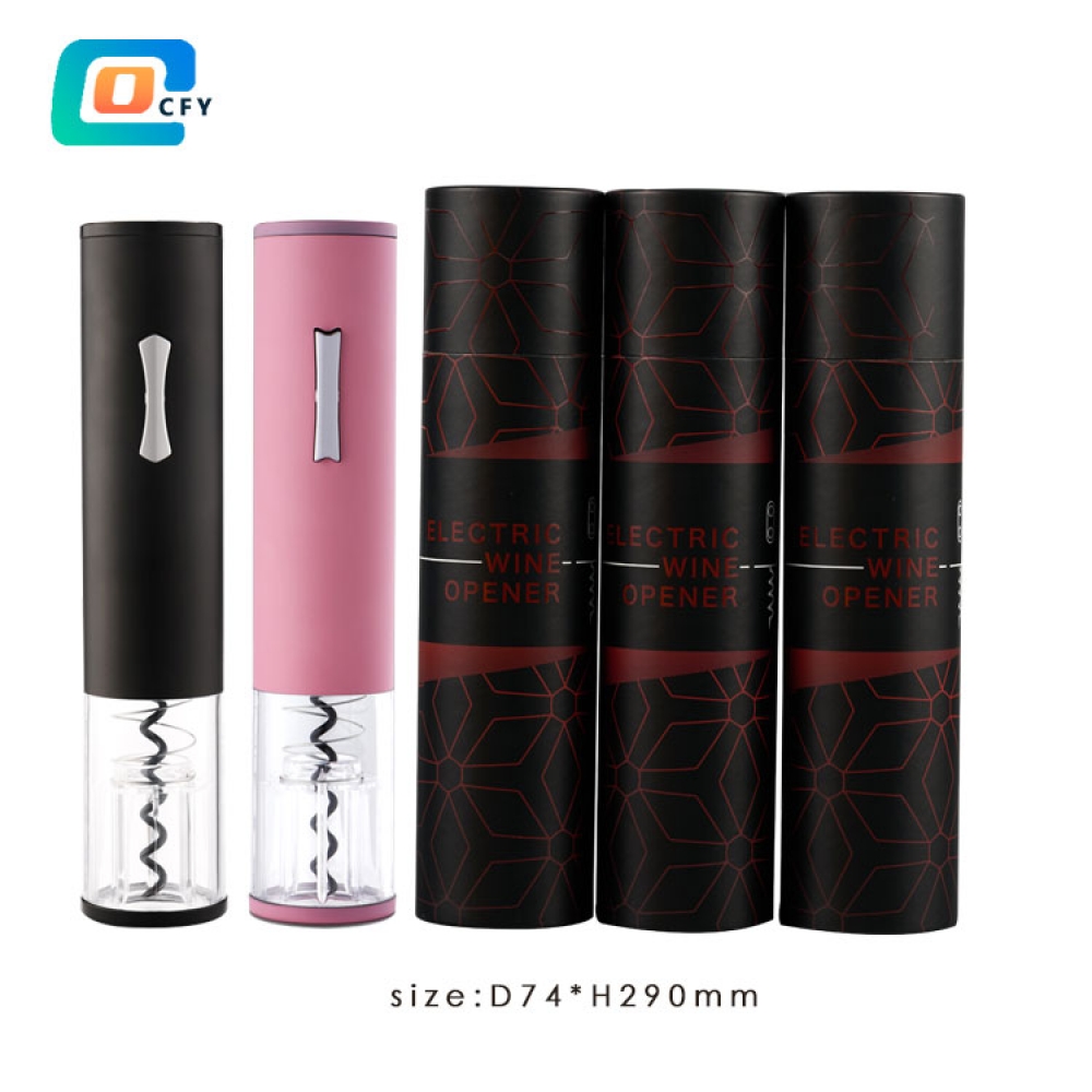 Biodegradable red wine bottle opener Kraft gift paper box container Eco friendly cardboard paper tube packaging