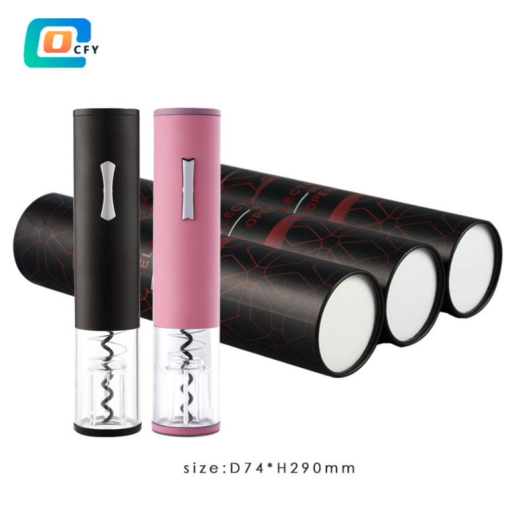 Biodegradable red wine bottle opener Kraft gift paper box container Eco friendly cardboard paper tube packaging