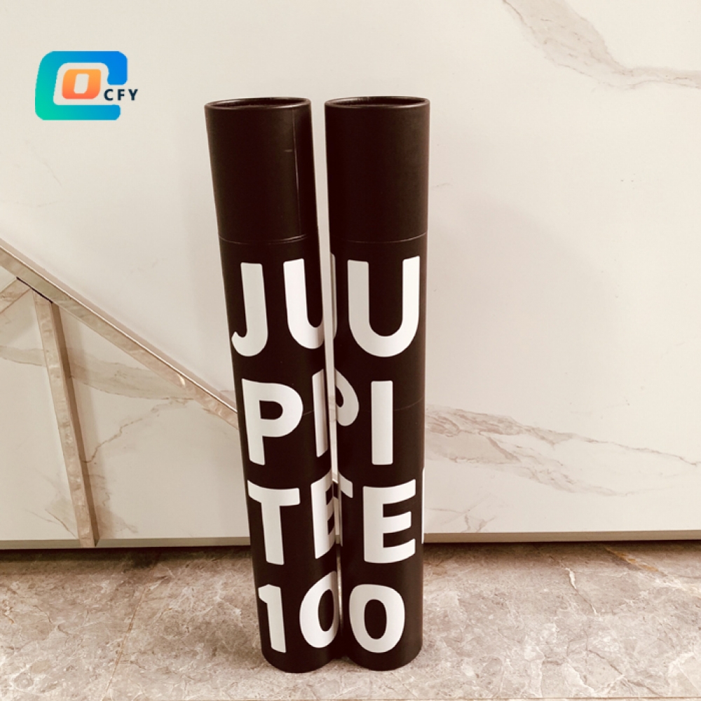 China manufacturer of Super long poster packaging Kraft mailing tubes black Custom printing cardboard paper tubes for painting