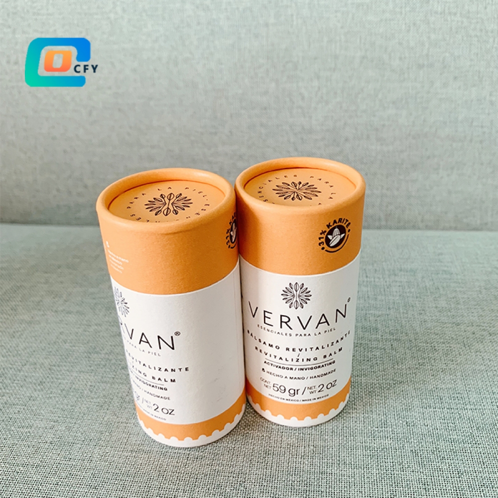 Custom printing 0.3OZ 0.5OZ 1OZ 15OZ 2OZ 2.5OZ deodorant push up tube cosmetic paper tubes Eco friendly luxury cylinder packaging
