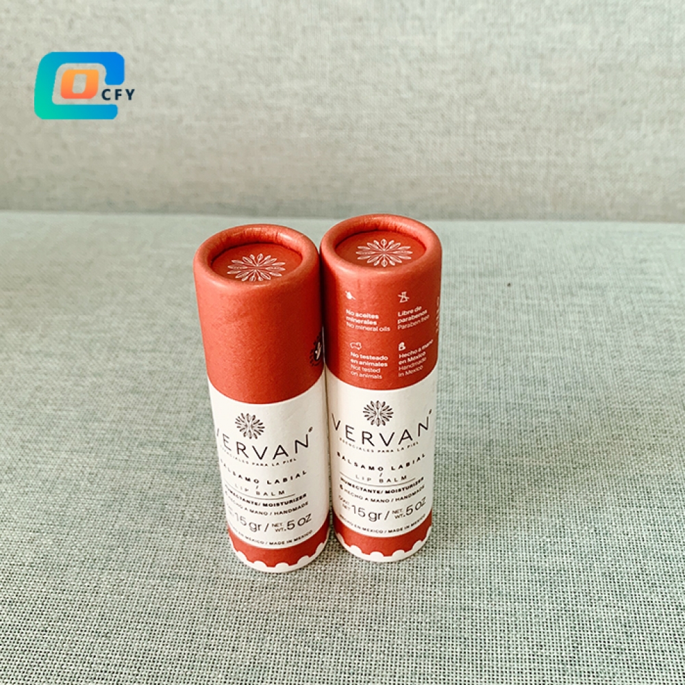Custom printing 0.3OZ 0.5OZ 1OZ 15OZ 2OZ 2.5OZ deodorant push up tube cosmetic paper tubes Eco friendly luxury cylinder packaging
