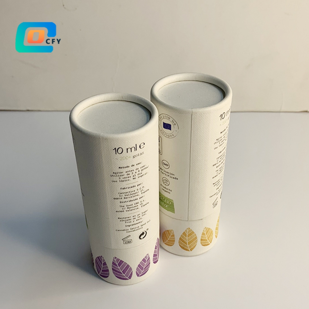CBD 1000mg stick container  paper tube packaging for essential oils Eco friendly luxury cylinder packaging Kraft round cardboard tube  Biodegradable cosmetics containers for glass bottles