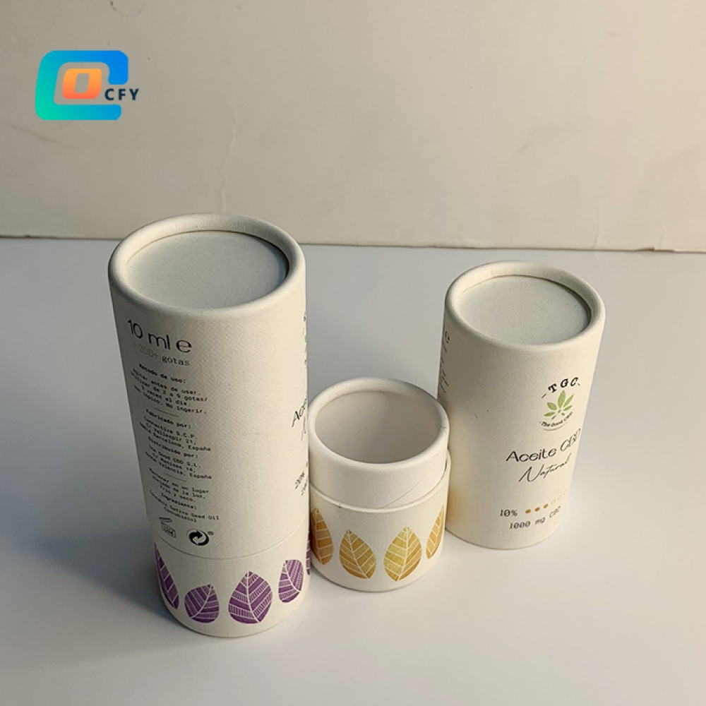 CBD 1000mg stick container  paper tube packaging for essential oils Eco friendly luxury cylinder packaging Kraft round cardboard tube  Biodegradable cosmetics containers for glass bottles