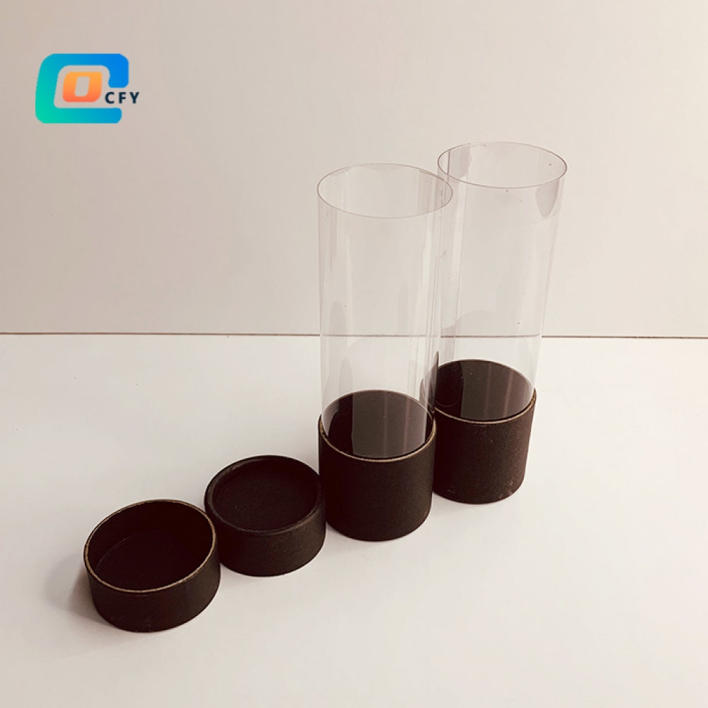 Custom tube packaging with window printing gift paper tube food Paper container manufacturer for cosmetics tea packaging eco friendly