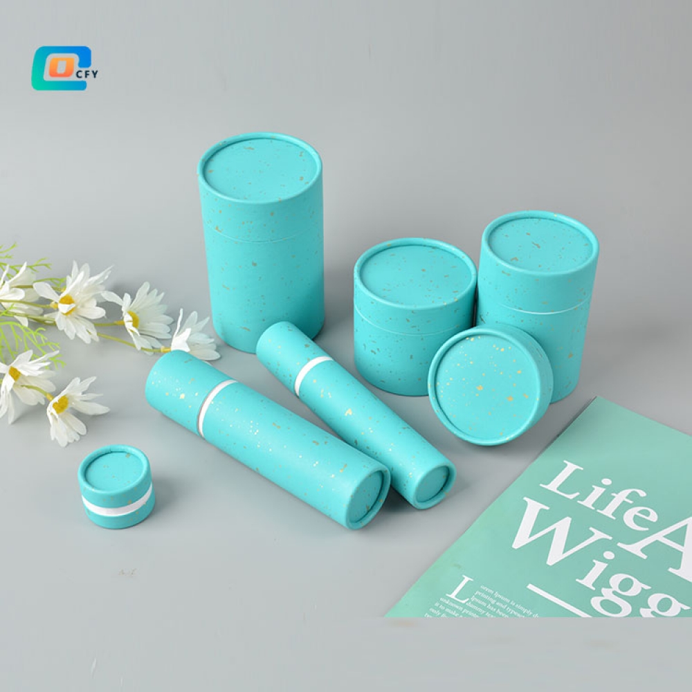 Plastic free cosmetic packaging deodorant push up tubes Makeup remover box  Face balm cylinder container body balm paper tube