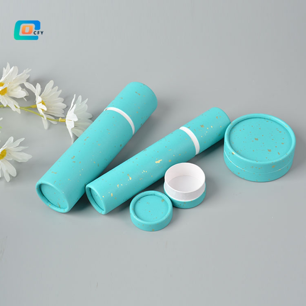 Plastic free cosmetic packaging deodorant push up tubes Makeup remover box  Face balm cylinder container body balm paper tube