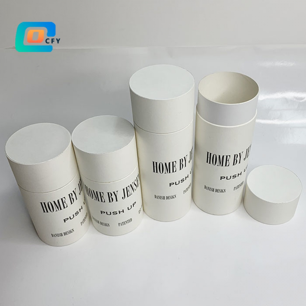 Luxury Round Paper Box Cosmetics Packaging Box for Skincare Bottle Custom printing flat top perfume paper tubes