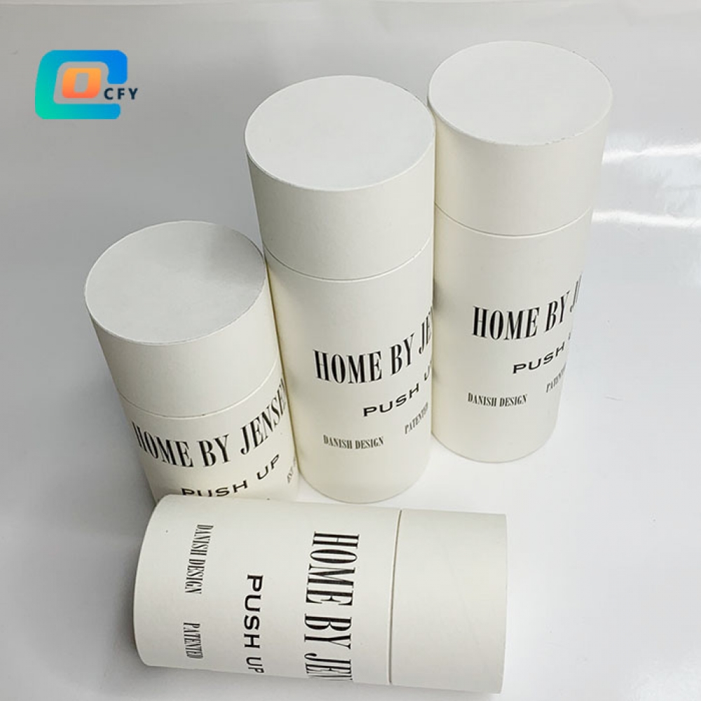 Luxury Round Paper Box Cosmetics Packaging Box for Skincare Bottle Custom printing flat top perfume paper tubes