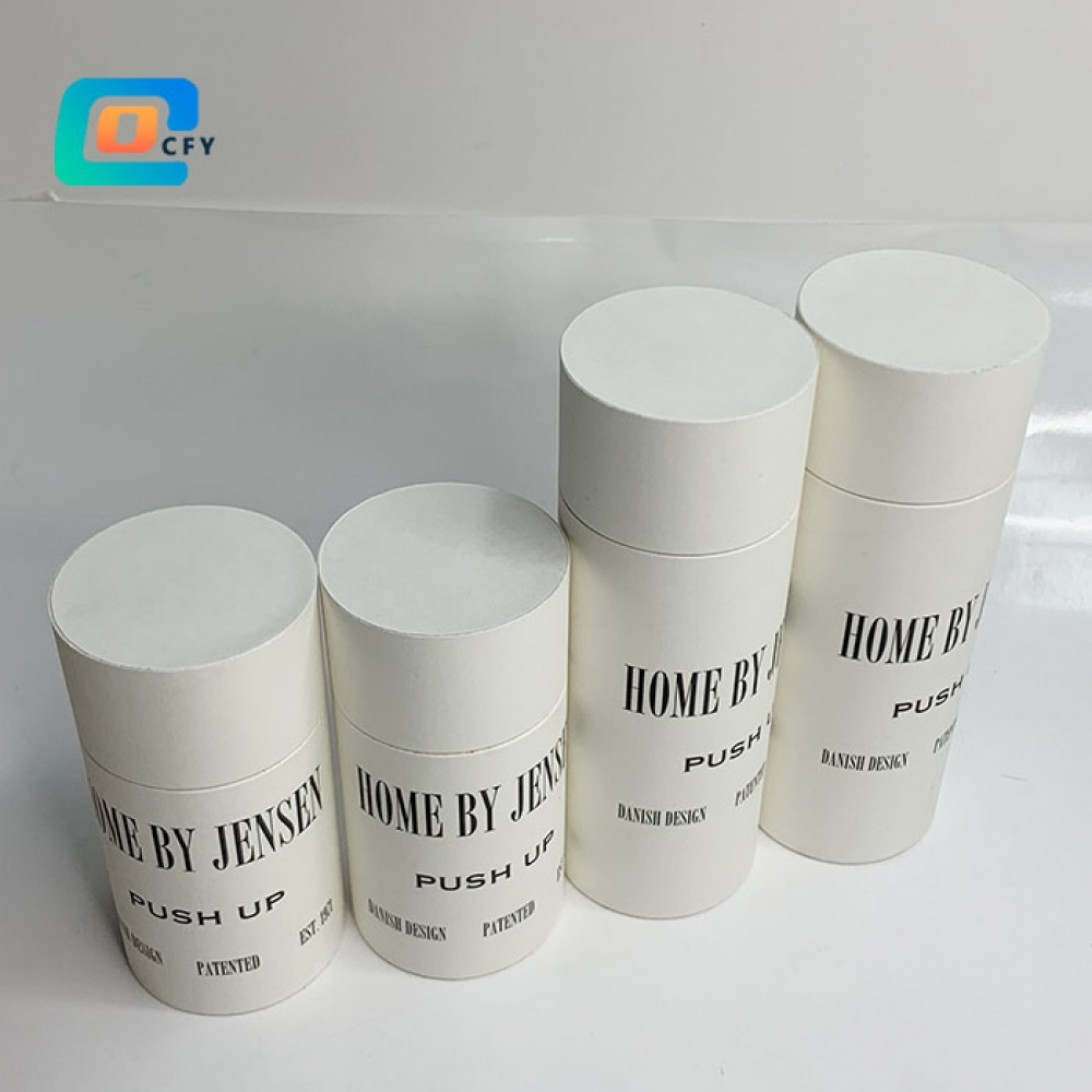 Luxury Round Paper Box Cosmetics Packaging Box for Skincare Bottle Custom printing flat top perfume paper tubes