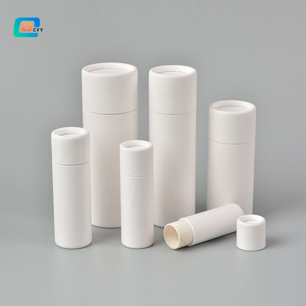 Plastic free cosmetic paper Container Cardboard Box Packaging for Fragrant paste push up deodorant