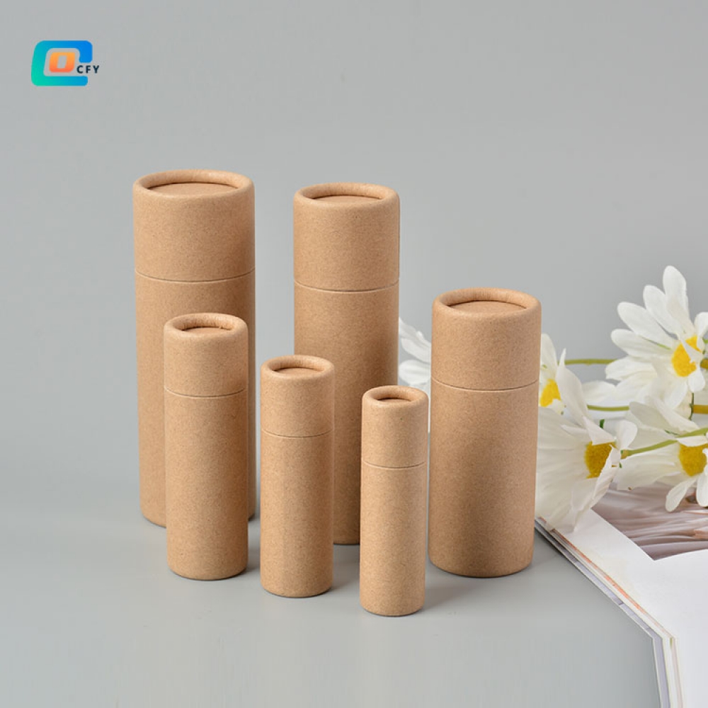 Custom design push up paper tubes with packaging tube cartoon for lip balm deodorant paper tube