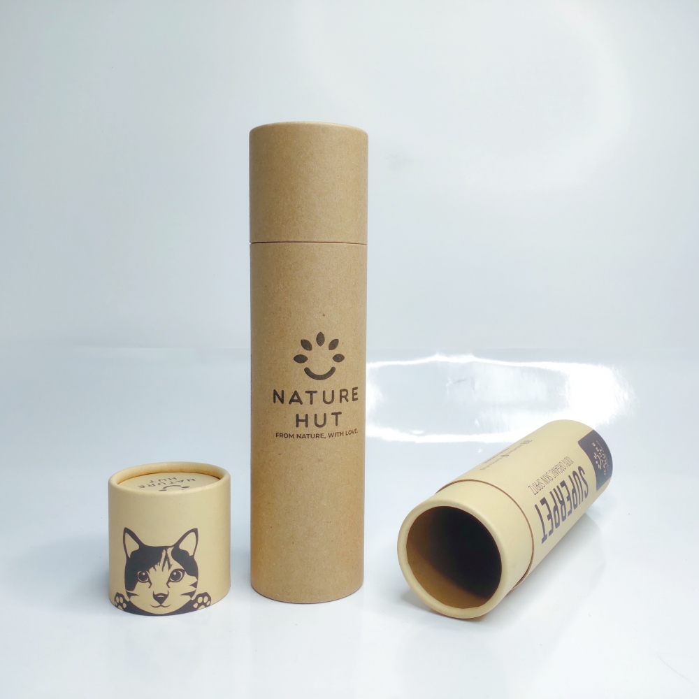 Custom Eco Friendly Cylinder Kraft Paper Tubes Tea Packaging Biodegradable Cosmetic Cardboard Tube Container Poster Package