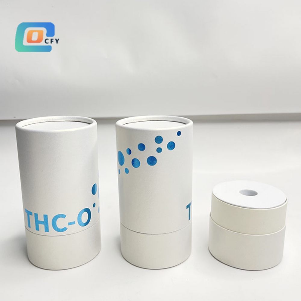Custom Child Proof CBD Vape Pen Cartridge Packing tube Disposable pen Round gift box manufacturer