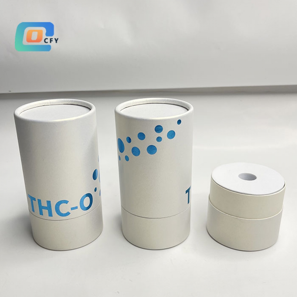 Custom Child Proof CBD Vape Pen Cartridge Packing tube Disposable pen Round gift box manufacturer