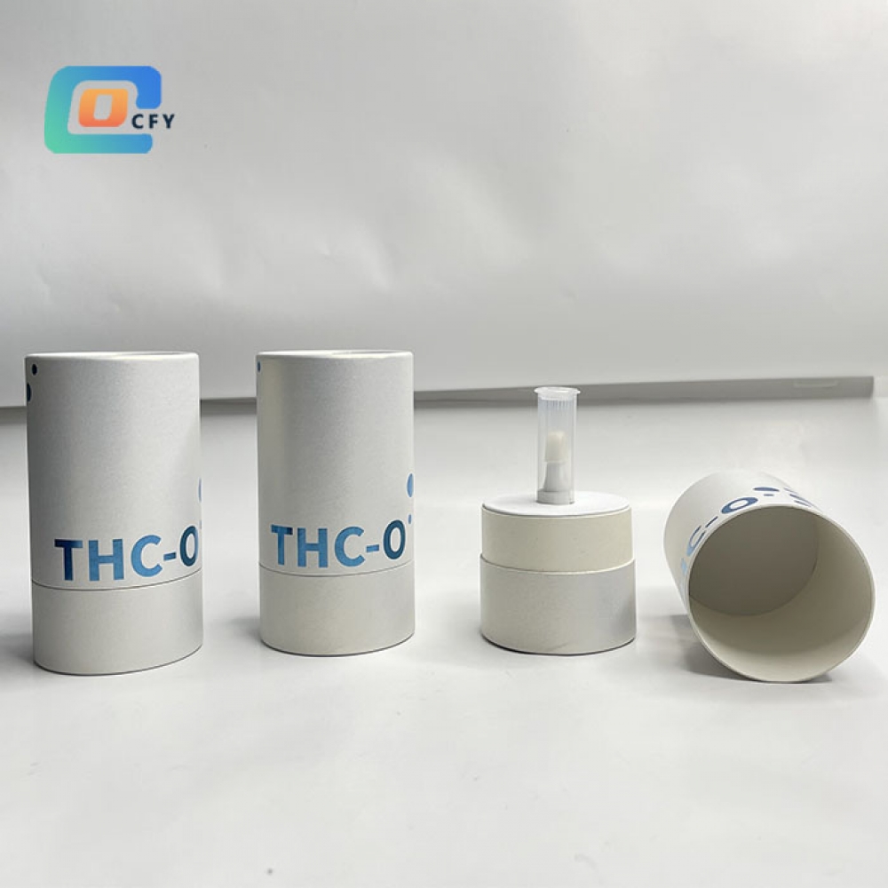 Custom Child Proof CBD Vape Pen Cartridge Packing tube Disposable pen Round gift box manufacturer