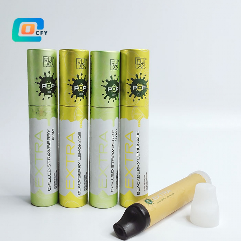 Customize Disposable Vape Pen Cartridge Paper Tube Packages Cardboard Cylinder Tube CBD oil cartridge childproof lock botton gift boxes packaging box