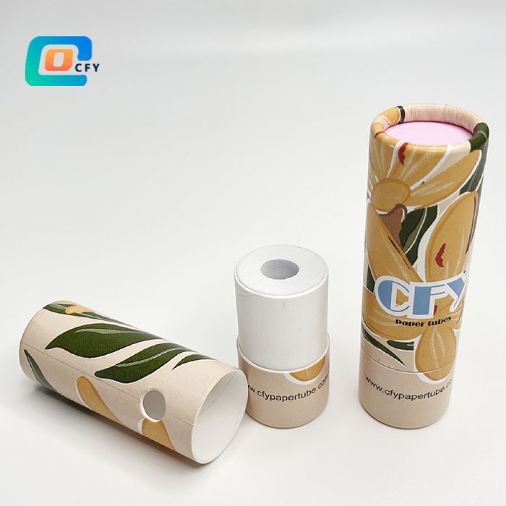 China Factory Custom Fashion Cardboard Bagasse Tube with Glassine Inside Pulp Fiber cylinder cardboard tube container electronic paper container Child-Resistant Vape Child Lock Button Paper Tube Packaging
