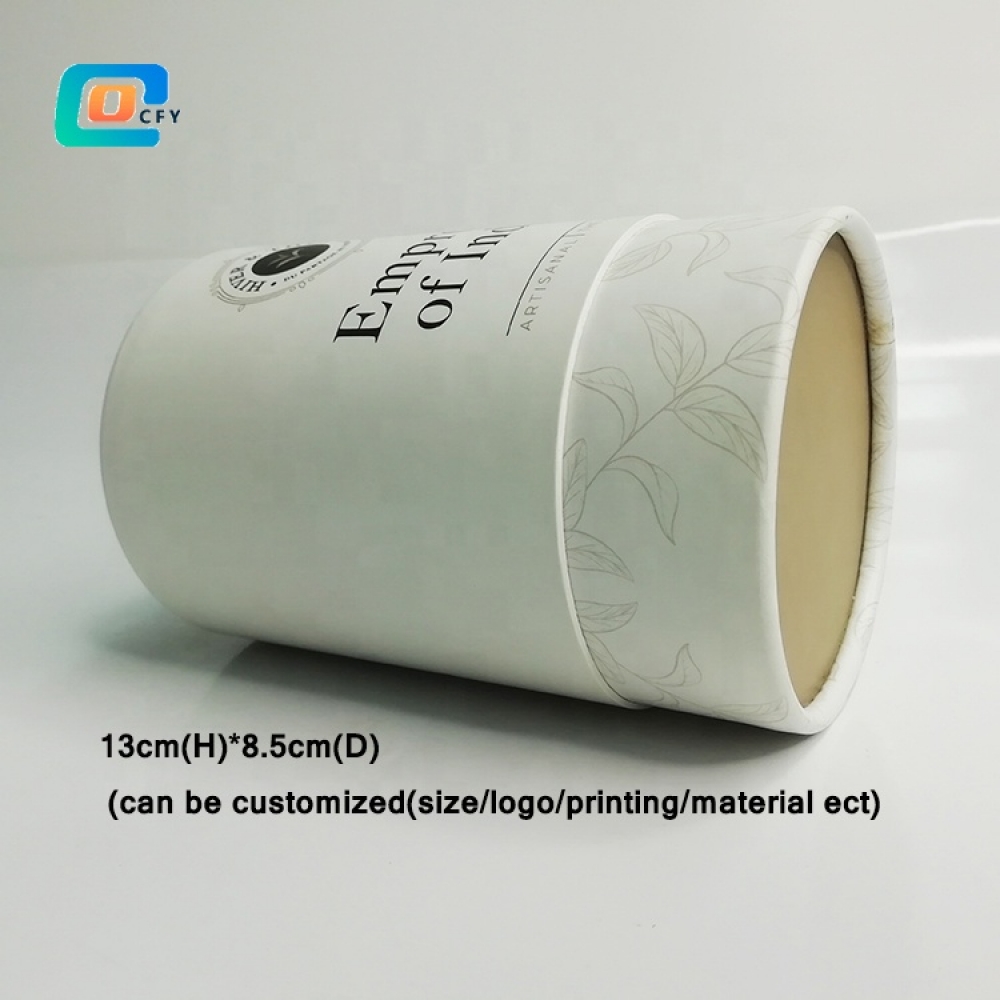 factory Recyclable food safe Containers custom size tube box craft paper tube for tea cardboard tea tubes with logo printed