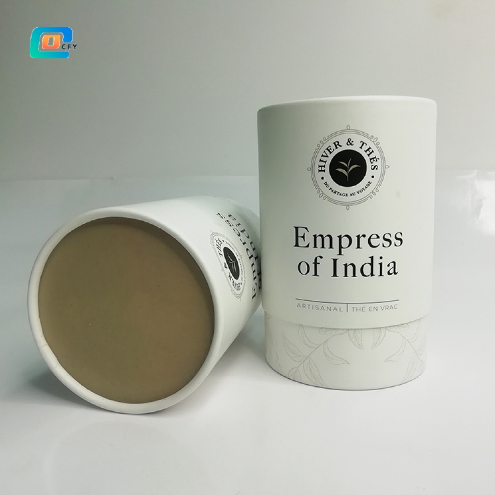 factory Recyclable food safe Containers custom size tube box craft paper tube for tea cardboard tea tubes with logo printed