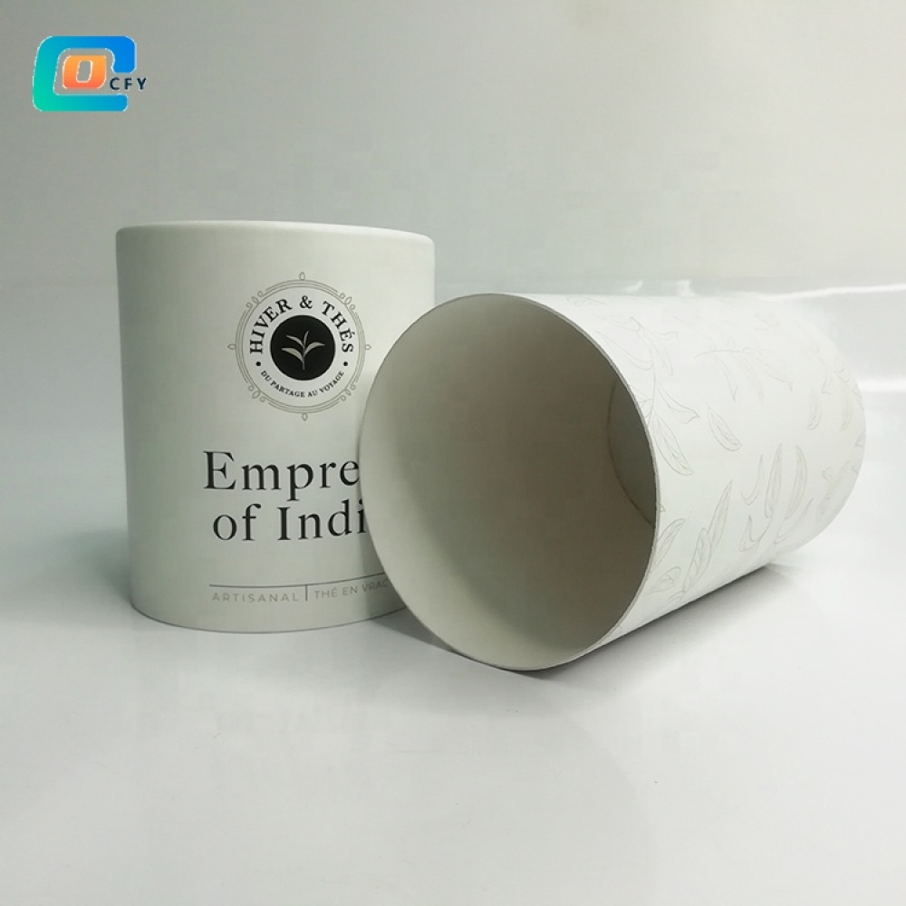 factory Recyclable food safe Containers custom size tube box craft paper tube for tea cardboard tea tubes with logo printed