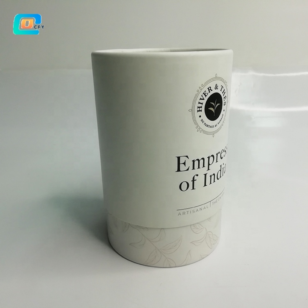 factory Recyclable food safe Containers custom size tube box craft paper tube for tea cardboard tea tubes with logo printed