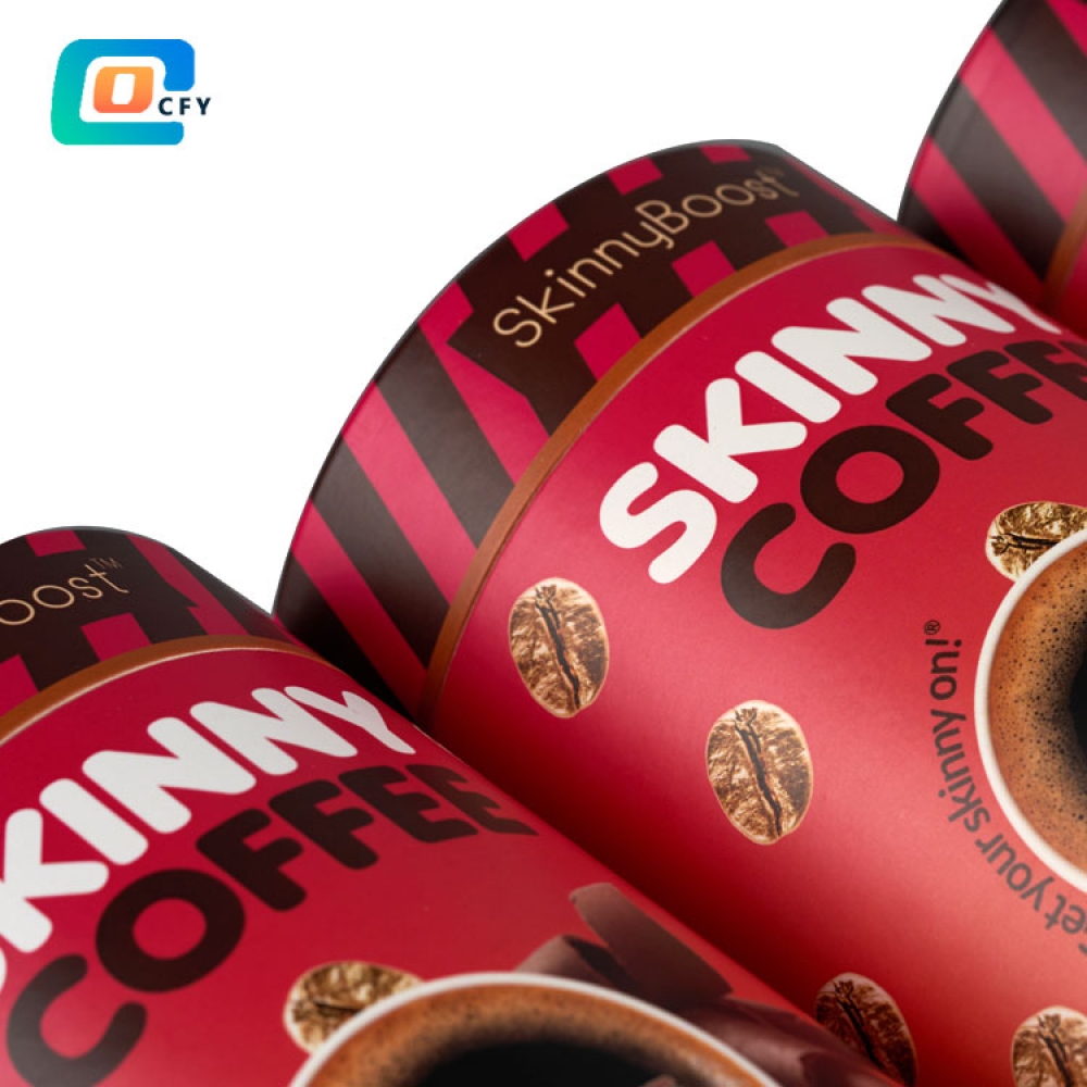 custom tea coffee bag packaging paper tube cardboard tea round box with logo printed coffee bean paper container