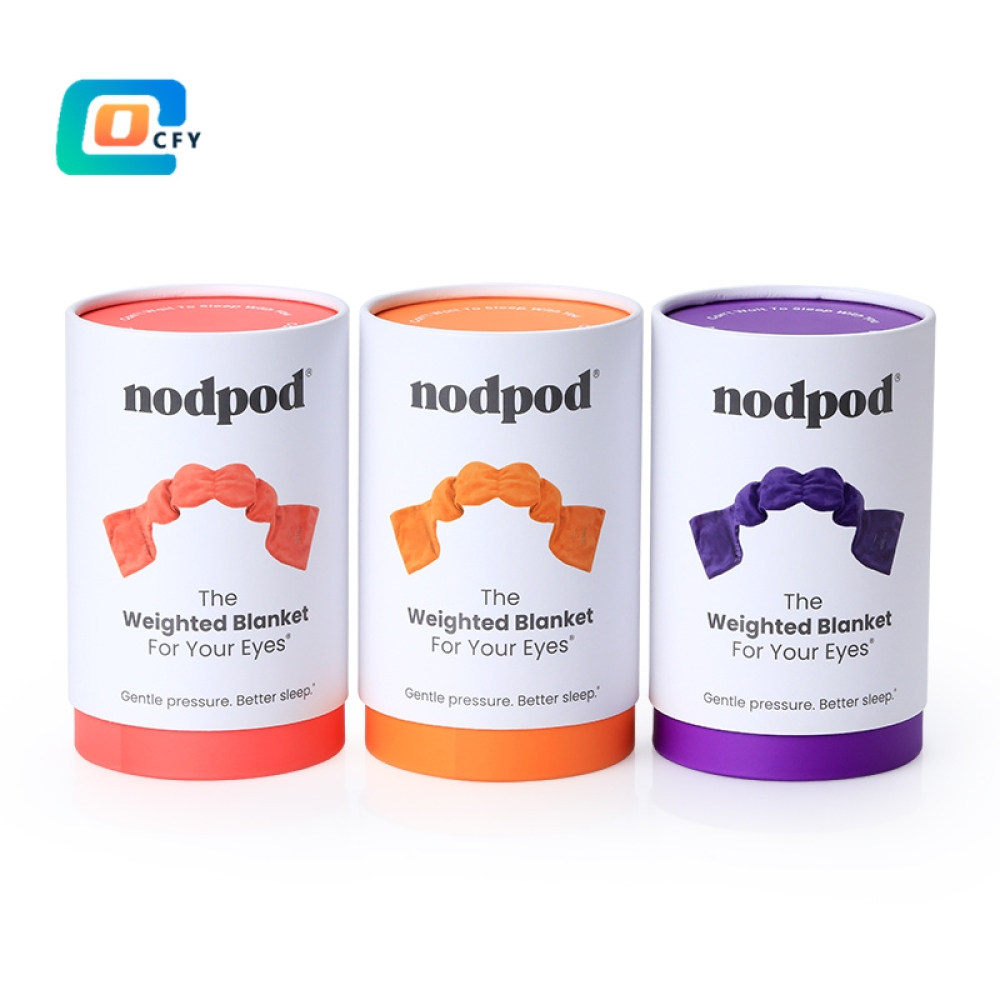 Custom cardboard canister paper can Cylinder clothes paper container weighted eyes blanket Gift tube box Pillow paper packaging