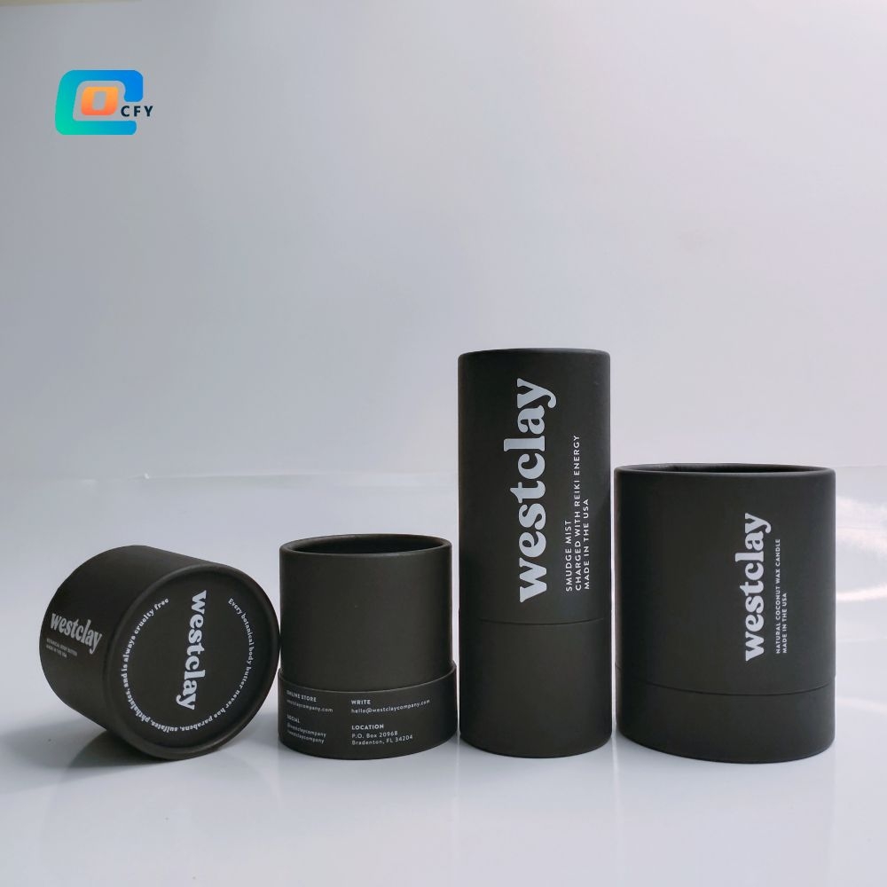 natural coconut wax candle paper container tube paper tube for candle jar glass candle paper packaging holder