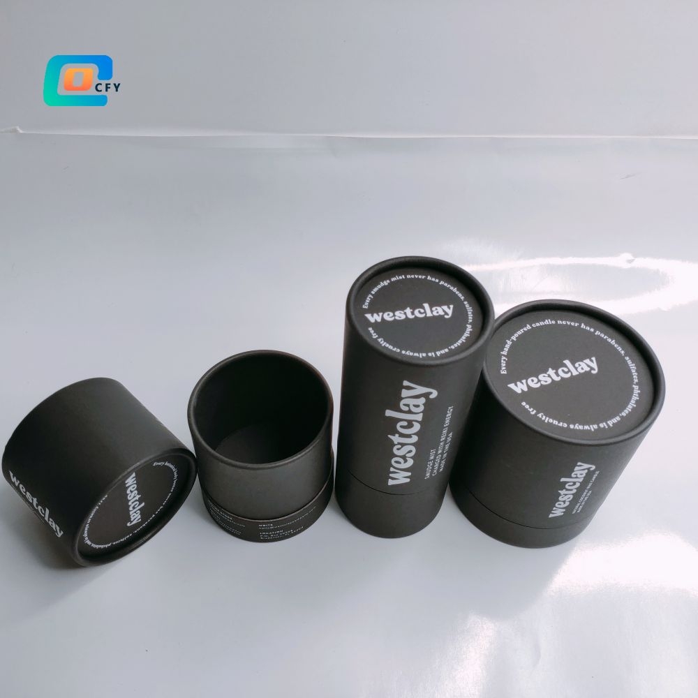 natural coconut wax candle paper container tube paper tube for candle jar glass candle paper packaging holder