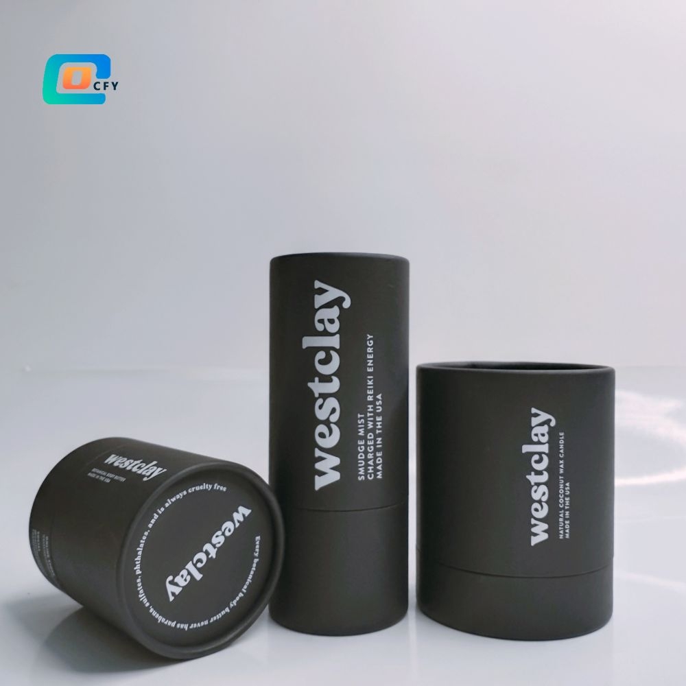 natural coconut wax candle paper container tube paper tube for candle jar glass candle paper packaging holder