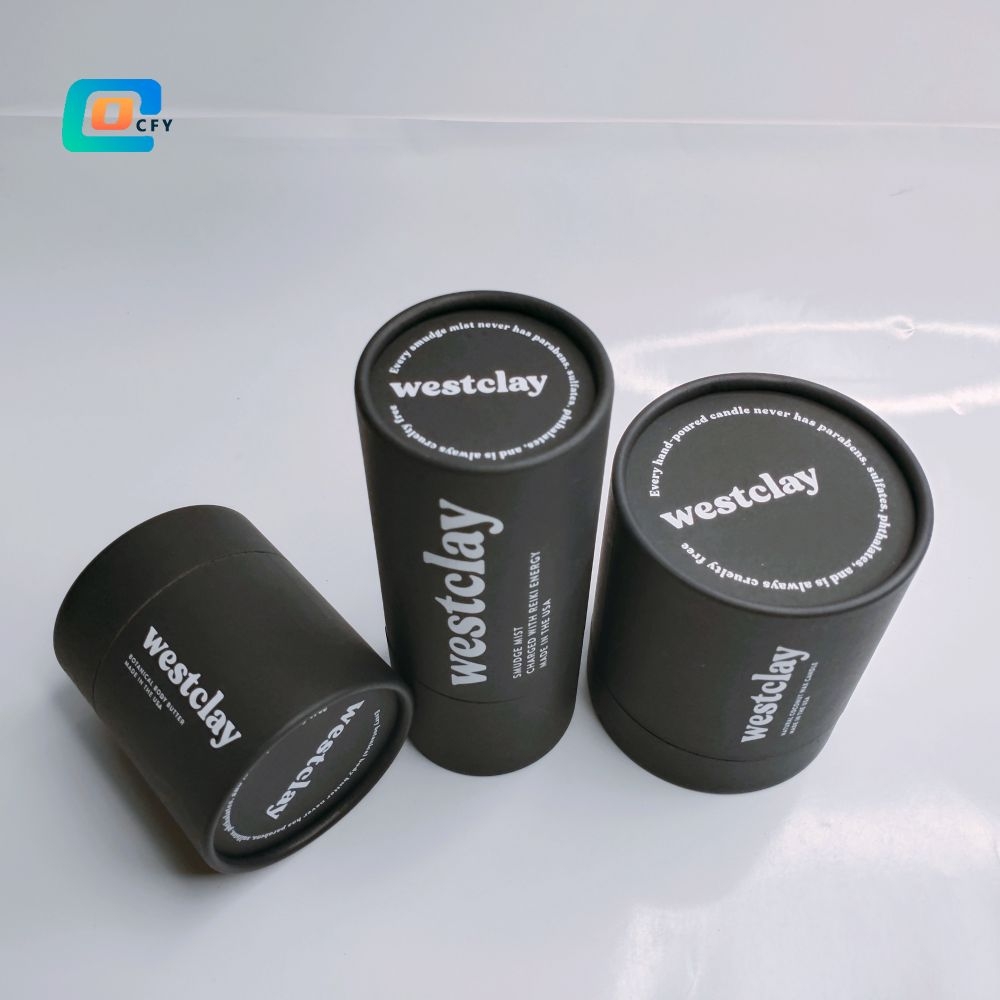 natural coconut wax candle paper container tube paper tube for candle jar glass candle paper packaging holder