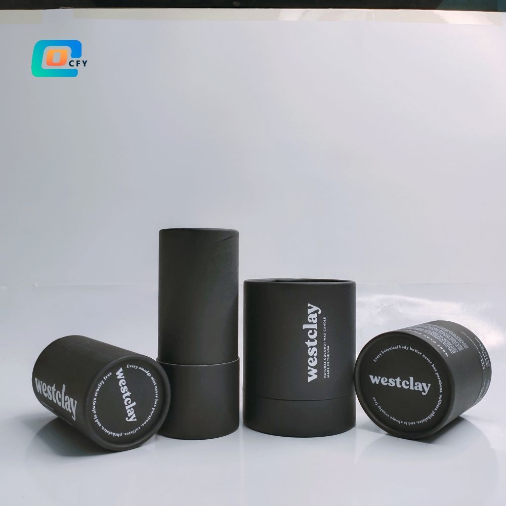 natural coconut wax candle paper container tube paper tube for candle jar glass candle paper packaging holder