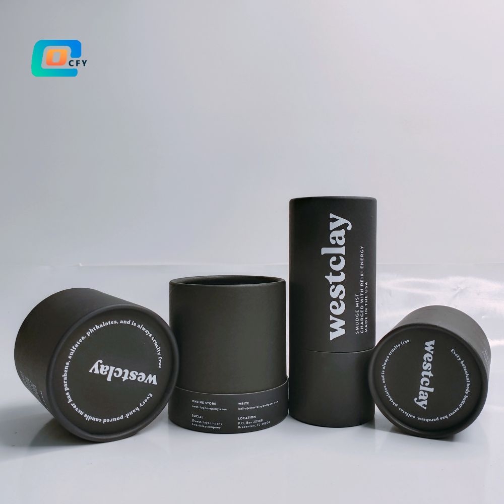 natural coconut wax candle paper container tube paper tube for candle jar glass candle paper packaging holder