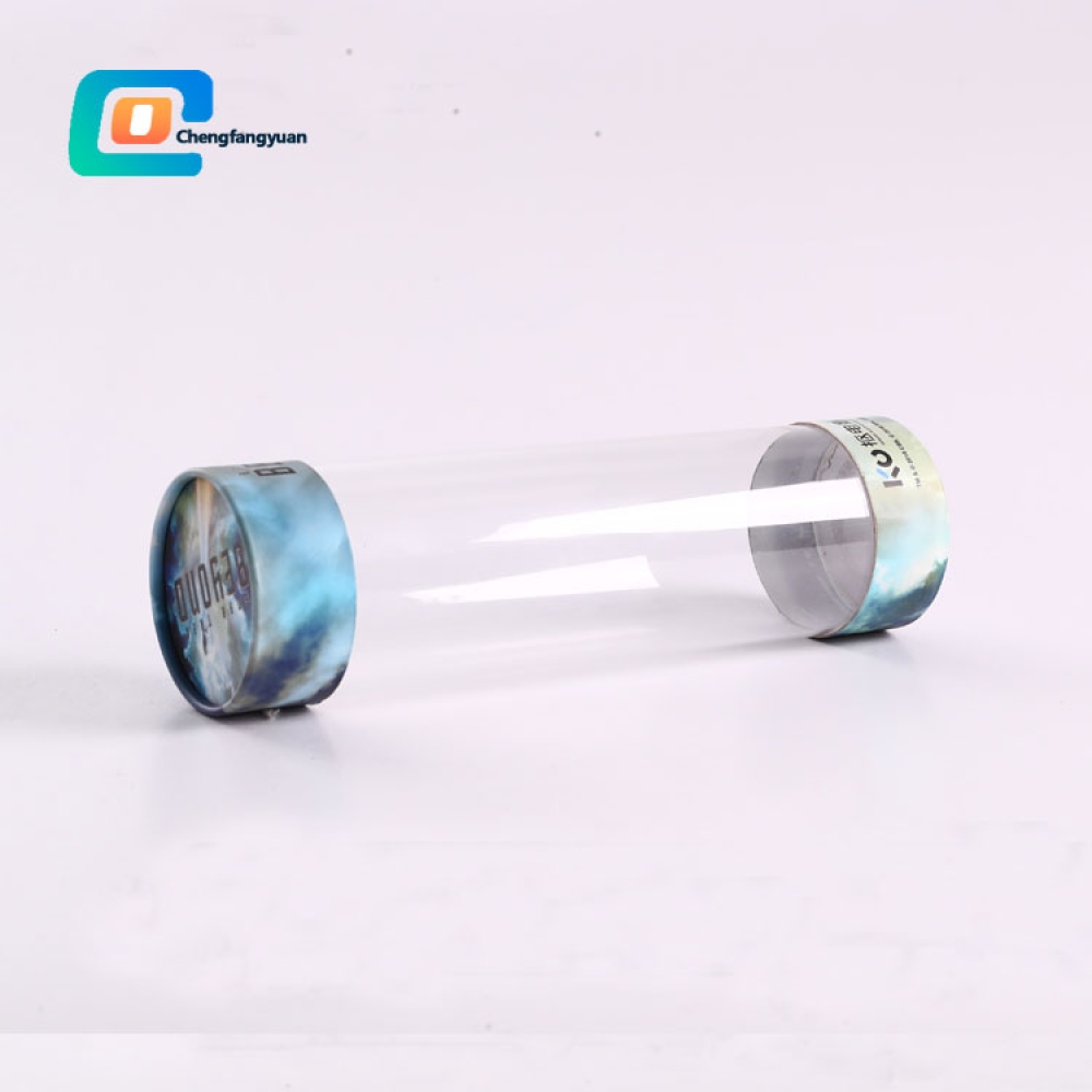 Custom Logo Printing 100% Recycled Material Colorful Cosmetic Paper Gift Box Skin Care Beauty Cardboard Cylinder Packaging PVC