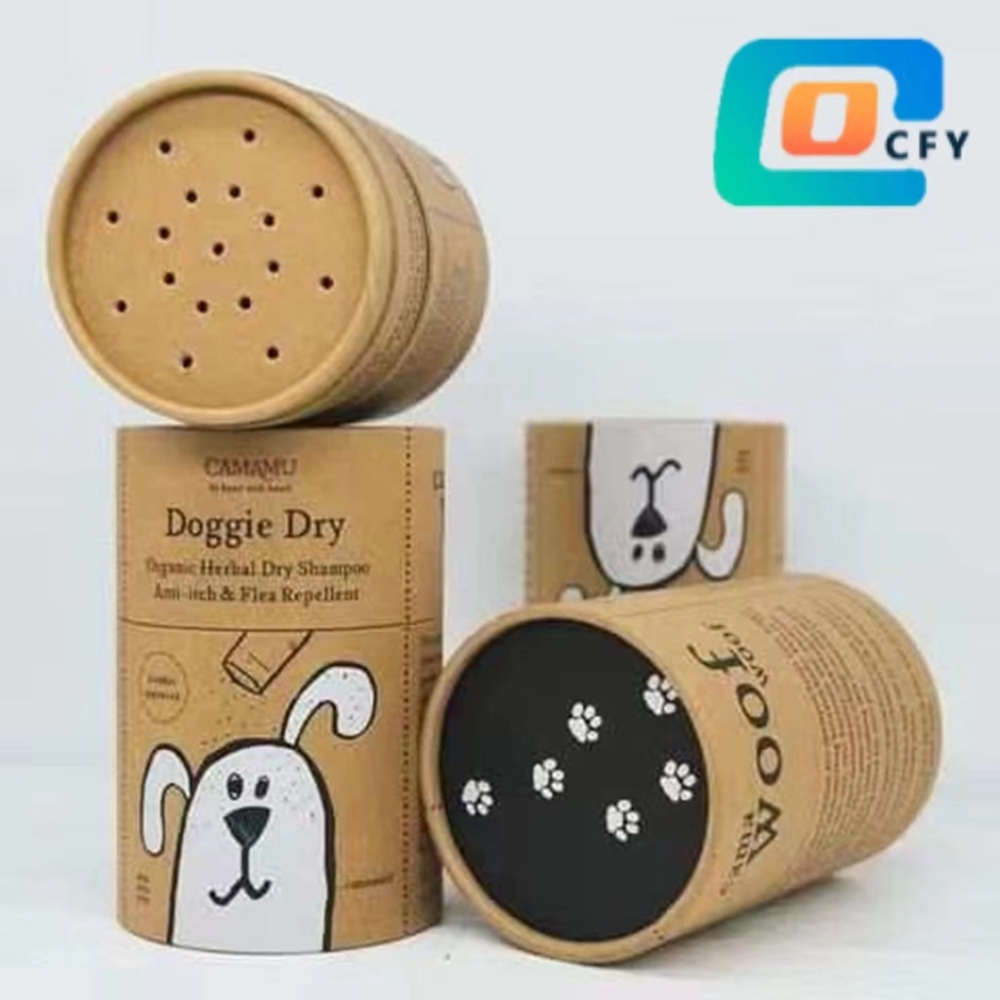 Patent Recycled Round Cylinder Kraft Cardboard Paper Tubes Packaging Gold Custom Industrial powder Printing Foil Accept Origin