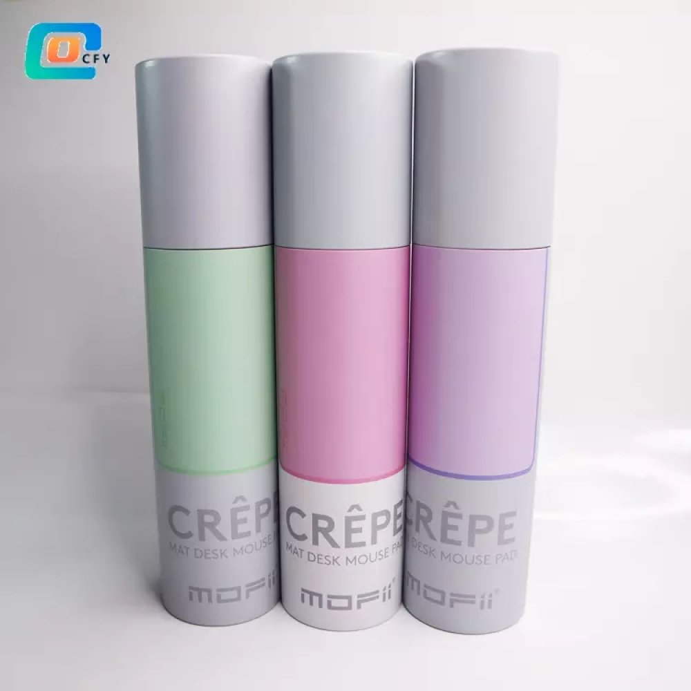 custom size logo paper tubes Soft Gaming Mouse Pad Large Black purple pink Mousepad cardboard container