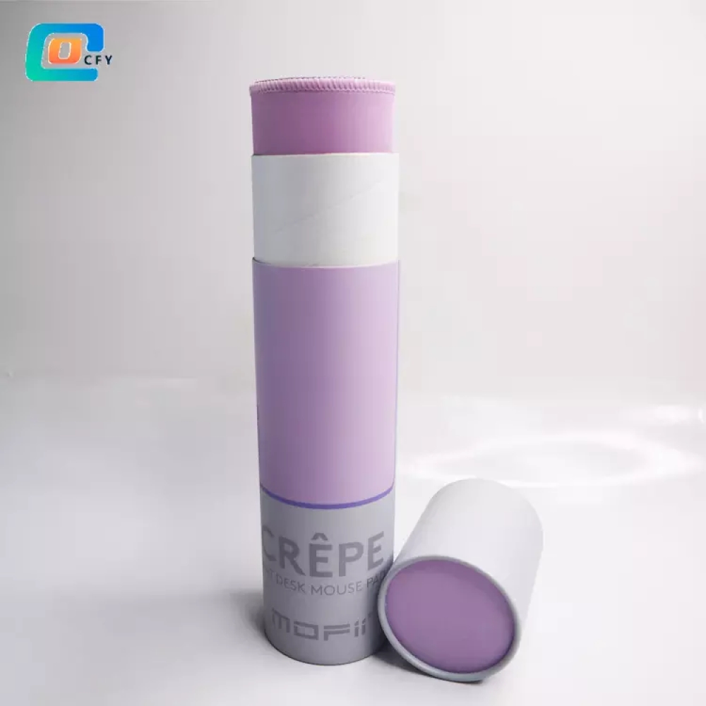 custom size logo paper tubes Soft Gaming Mouse Pad Large Black purple pink Mousepad cardboard container