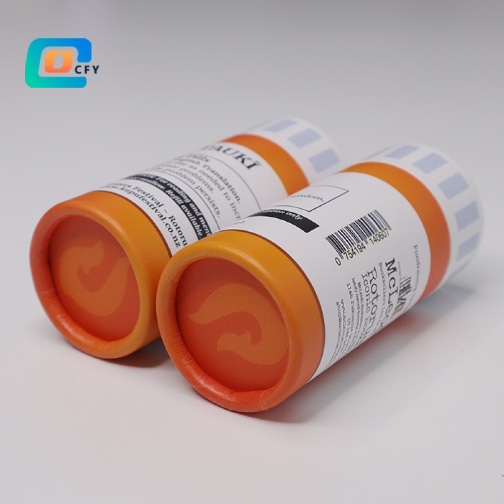 Empty Biodegradable Cardboard Container Aromatherapy Slim Paper Tube Packaging Recyclable Push up Kraft Paper Tube Pantone Gold