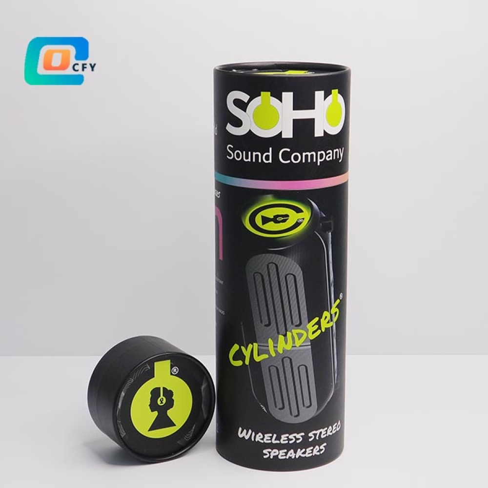 Manufacturer's hot selling customer special private custom microphone host microphone sound card electronic objects exquisite bronzing UV printing anti-collision packaging paper tube