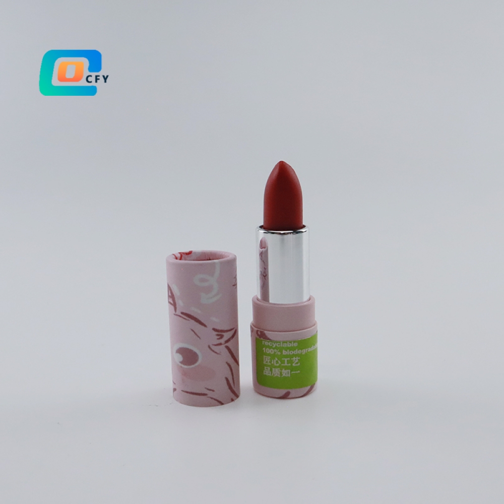Cardboard cylinder Twist up lipsticks paper packaging Skincare lip gloss container Kraft Cosmetic Deodorant Lip Balm tubes