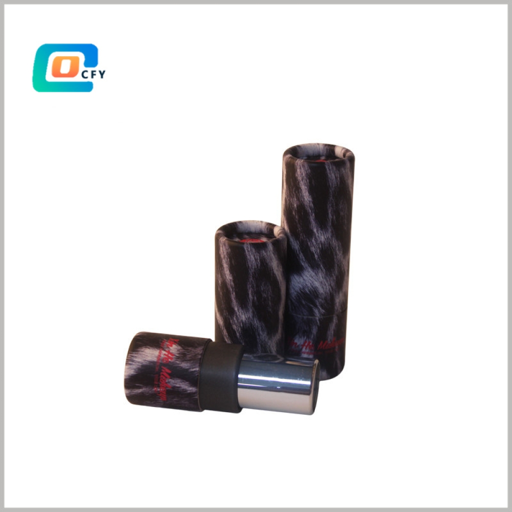 Custom Eco Friendly twist up lipstick Cardboard cylinder Container Deodorant  Lip Balm Skincare Push Up Paper Tube Packaging