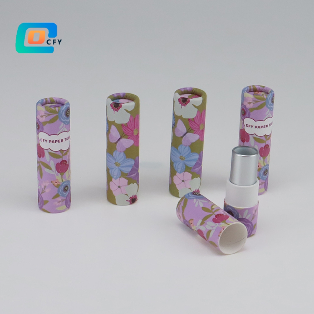 Empty matt silver Twist up lipstick packaging lip gloss Cardboard cylinder container Kraft Cosmetic sure Deodorant Lip Balm tube