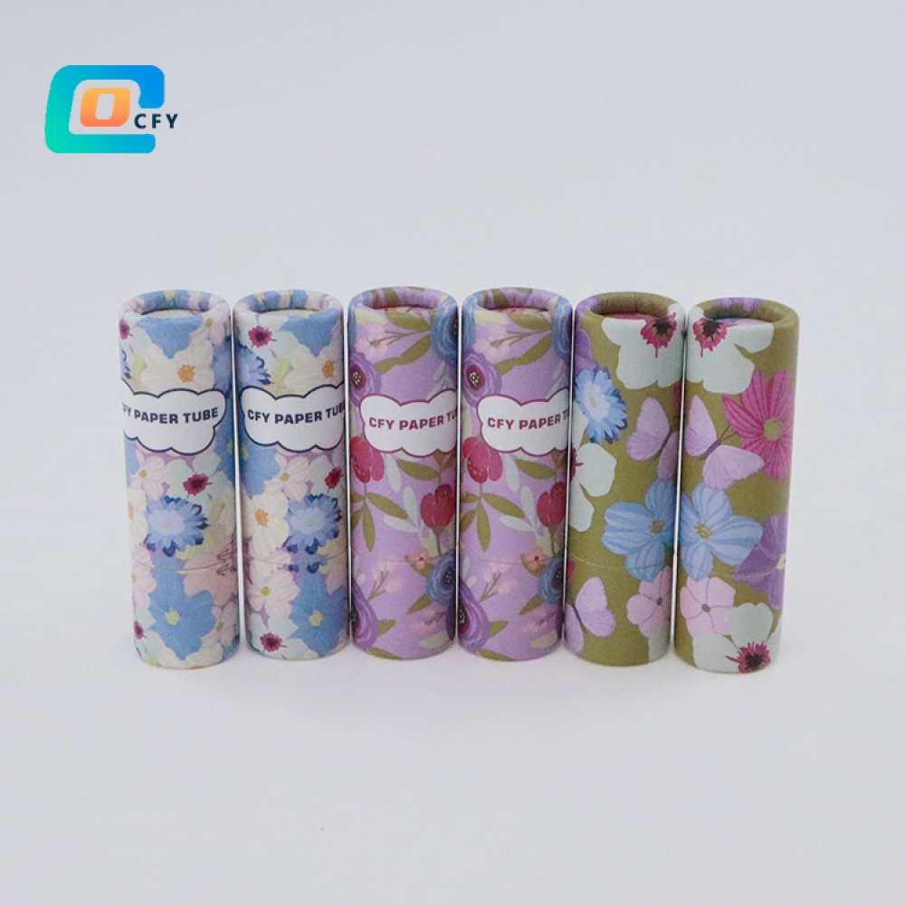 Empty matt silver Twist up lipstick packaging lip gloss Cardboard cylinder container Kraft Cosmetic sure Deodorant Lip Balm tube