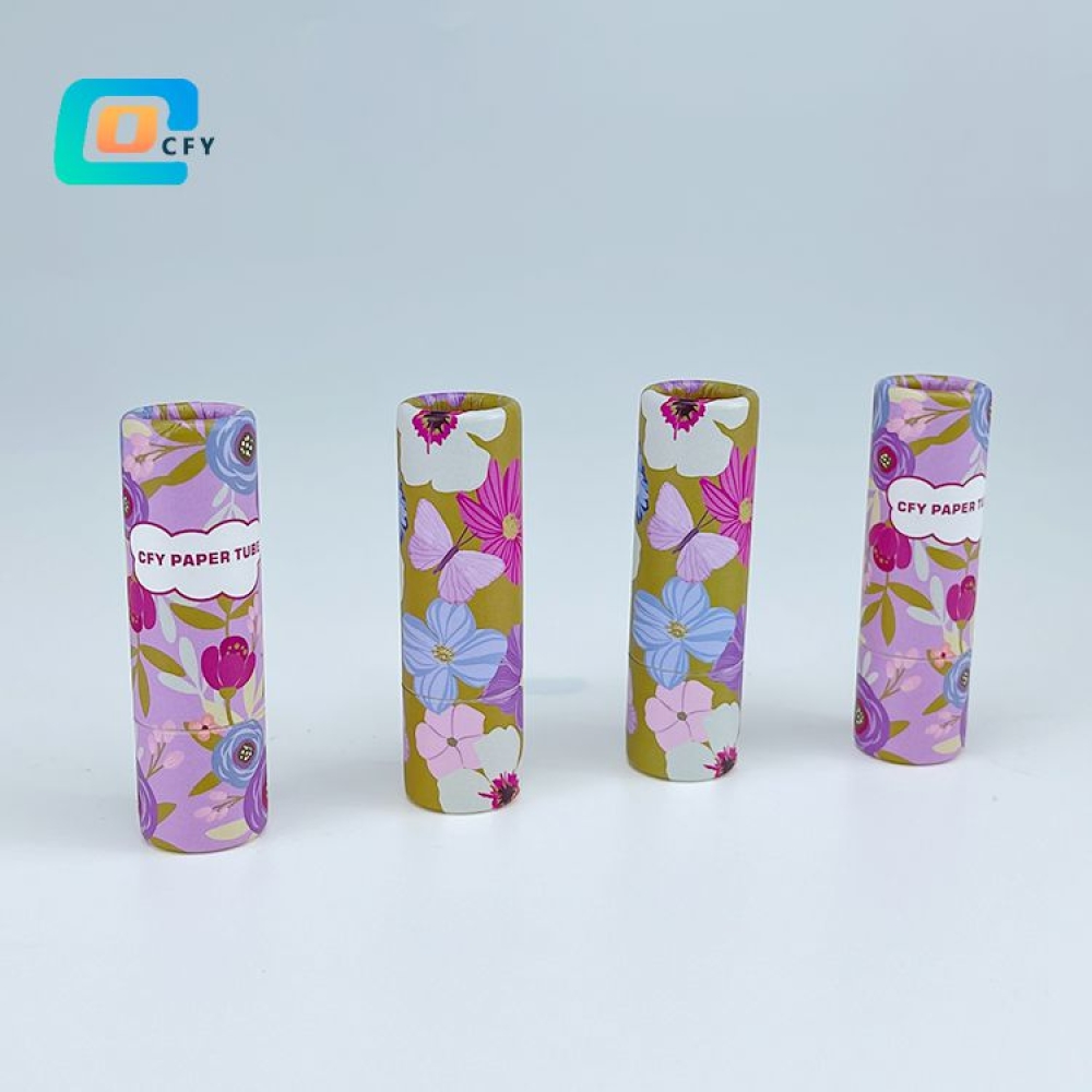 Empty matt silver Twist up lipstick packaging lip gloss Cardboard cylinder container Kraft Cosmetic sure Deodorant Lip Balm tube