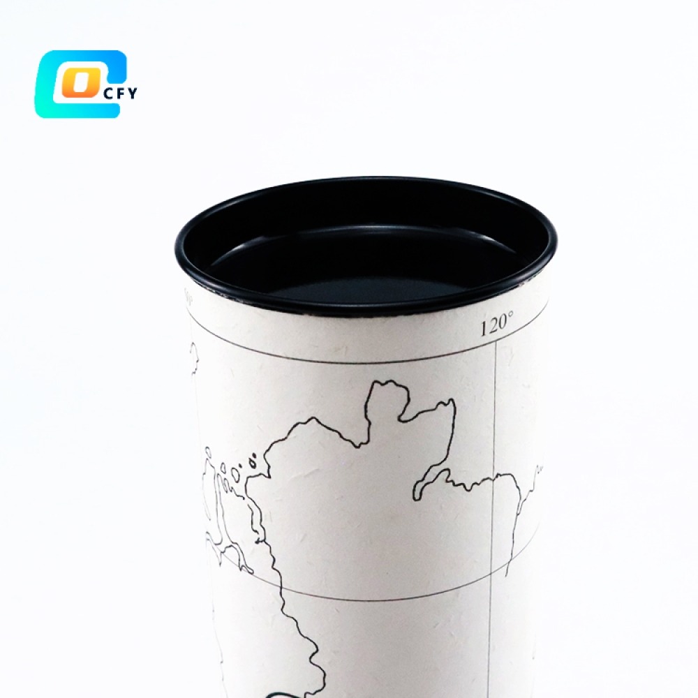 Custom Paper Tube Packaging with metal lids for T-shirts and Clothing Apparel Packaging Cardboard Tube Boxes