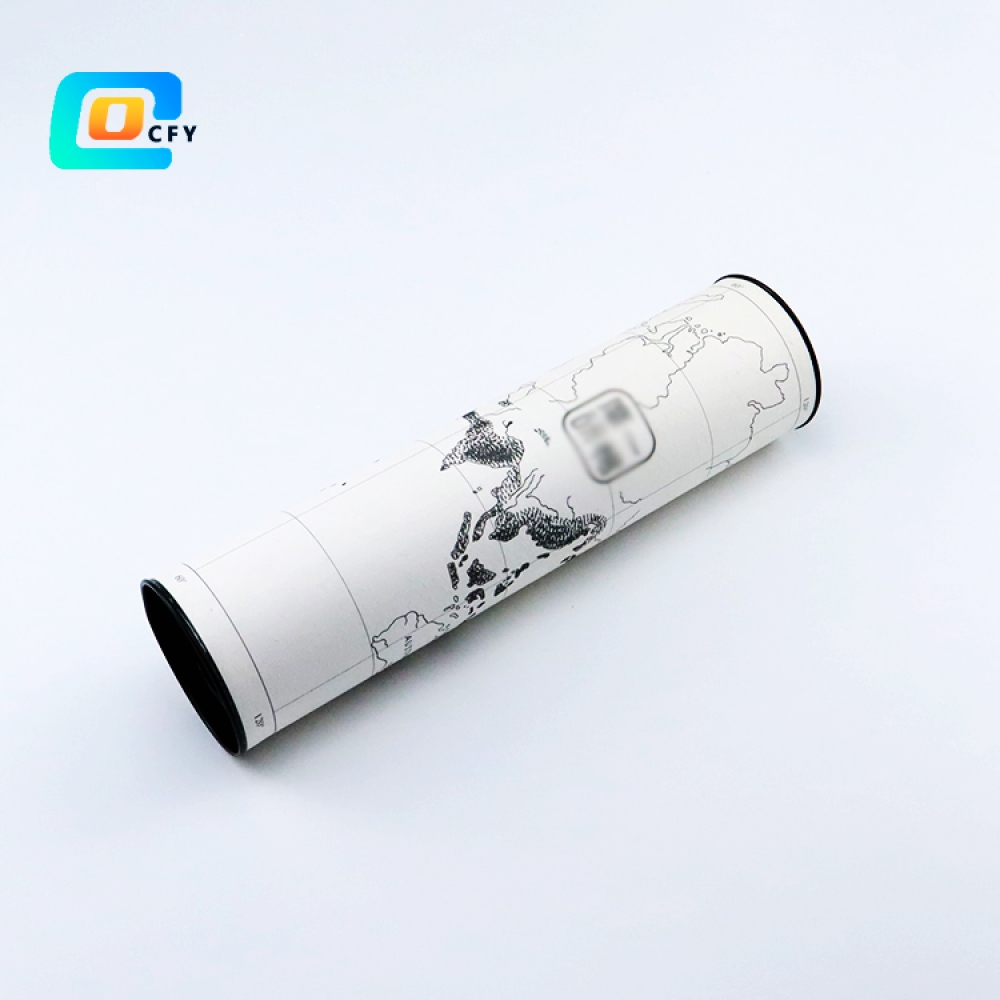 Custom Paper Tube Packaging with metal lids for T-shirts and Clothing Apparel Packaging Cardboard Tube Boxes