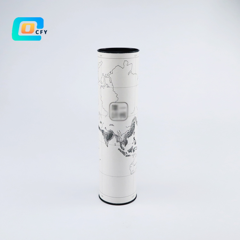 Custom Paper Tube Packaging with metal lids for T-shirts and Clothing Apparel Packaging Cardboard Tube Boxes