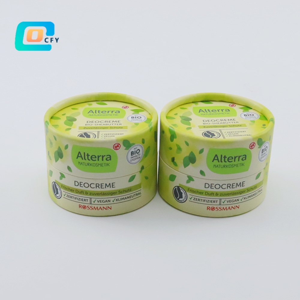 Factory Wholesale Biodegradable Food Grade Paper Cans Round Cardboard Tube Solid Perfume Container Lip face and body balm tubes