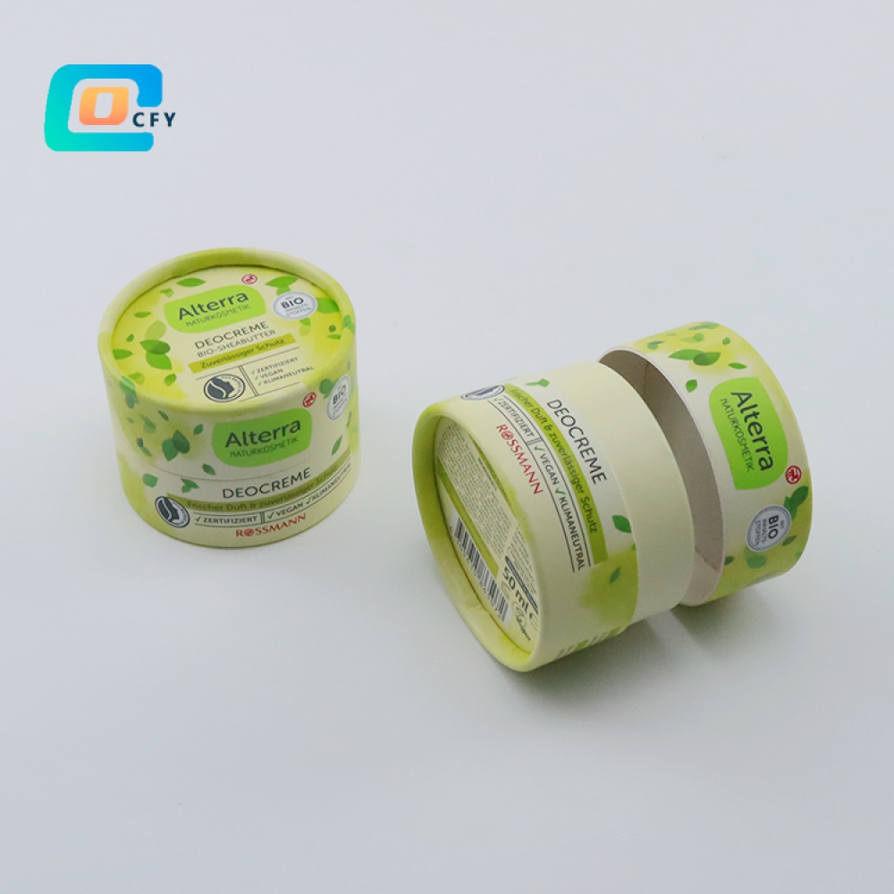 Factory Wholesale Biodegradable Food Grade Paper Cans Round Cardboard Tube Solid Perfume Container Lip face and body balm tubes